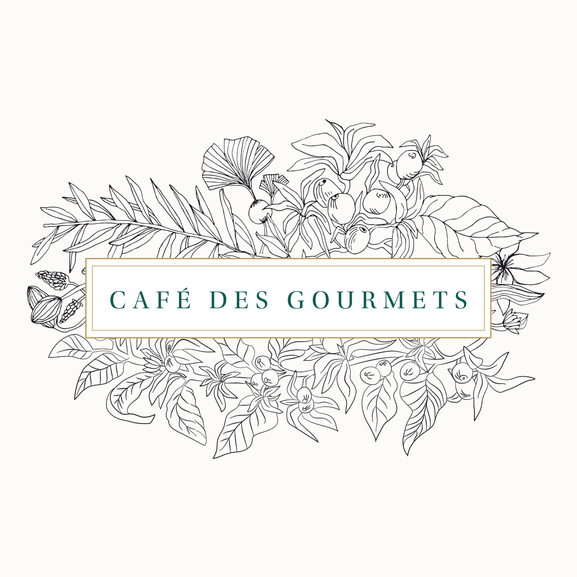 Identité visuelle du Café des Gourmets à Bastia